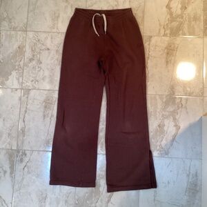 Vuori Sedona Wide Leg Sweatpant In Chesnut Size Small